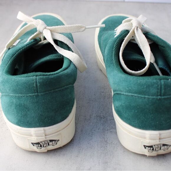 Vans Authentic classic Pig skin suede teal green low top sneakers Size 6 - Picture 3 of 6
